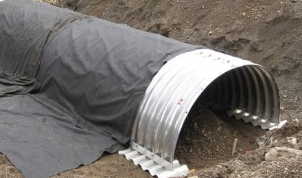 Culvert with structural plate Atlantic Arch