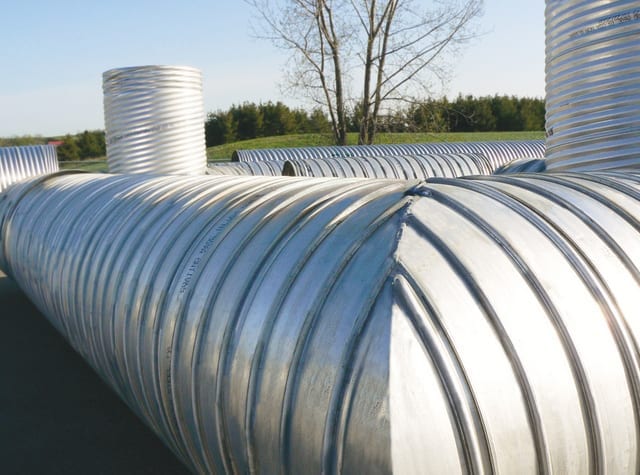 Hi-Flo Smoothwall corrugated steel Pipe in stormwater drainage System