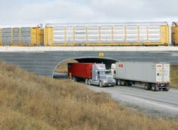 Super-Cor ​structural steel plate box culvert​ used in a rail overpass