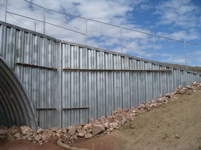 Steel-Sheet-Piling-headwall-on-mine-site-stream-crossing