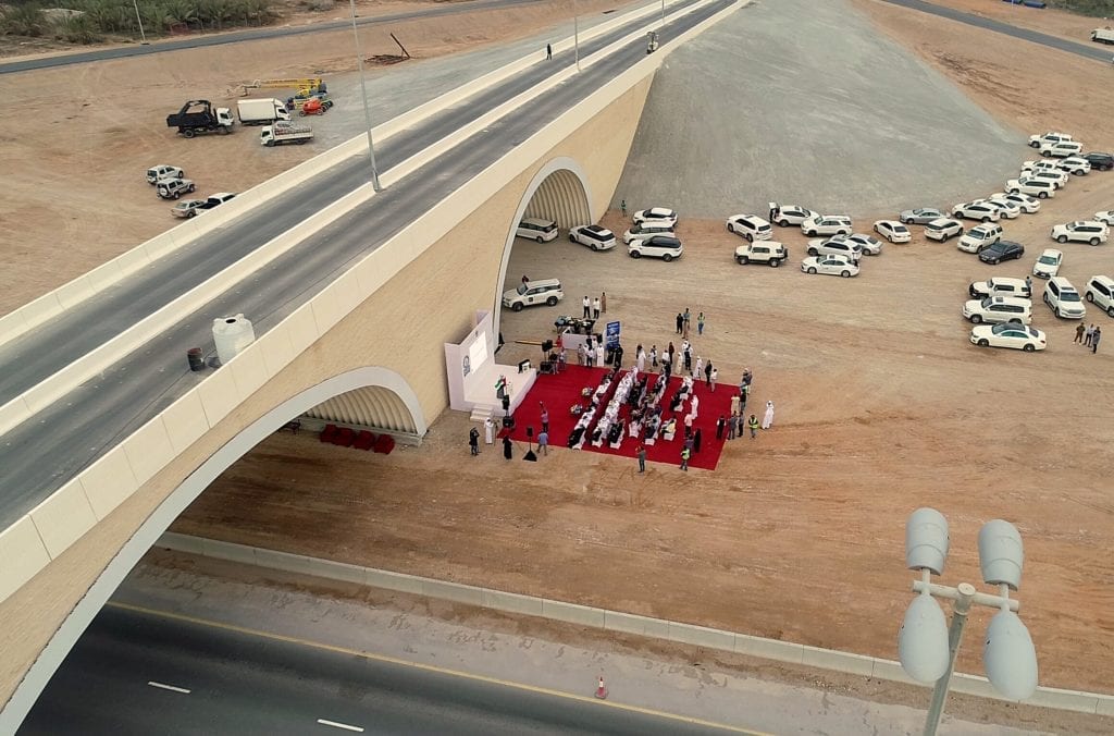 Dignitaries and guests arriving for official opening event.