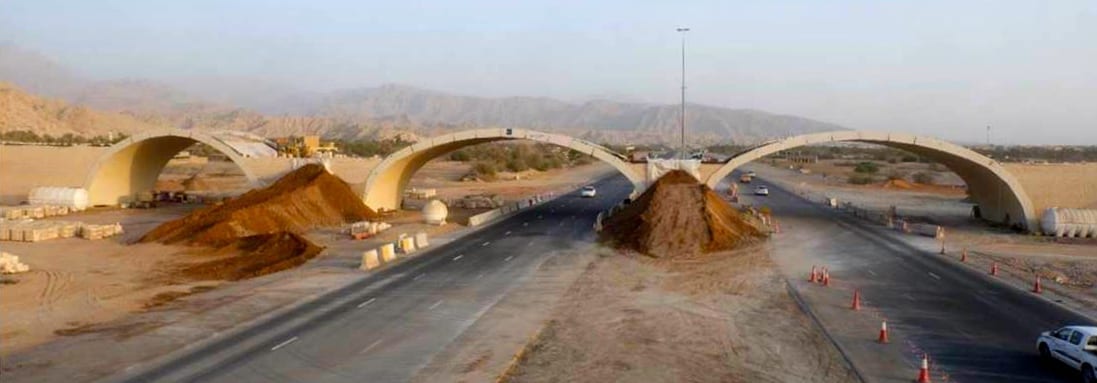 Shammal Bridge near Dubai, United Arab Emirates, under construction