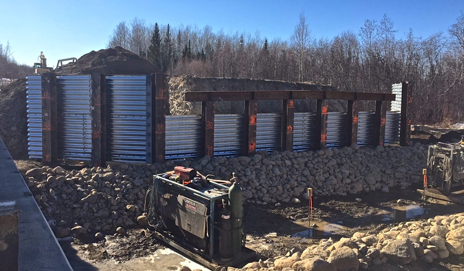 Liard Highway NWT Bridge backwalls