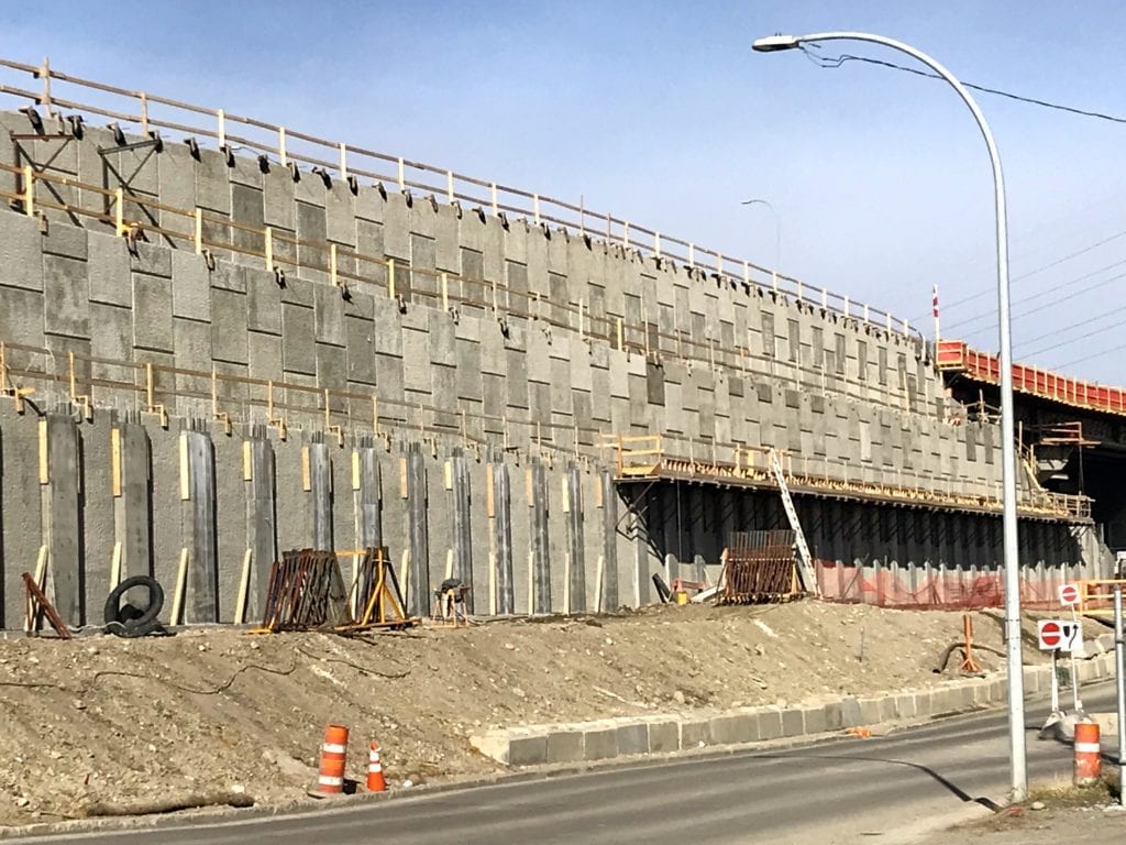 Calgary’s Crowchild Trail retaining-wall project