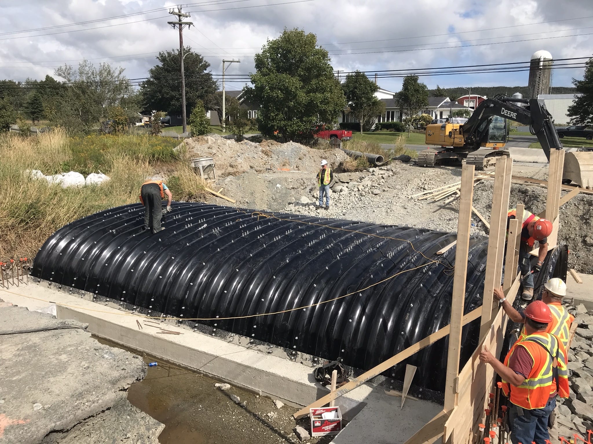 Super•Cor Box Culvert with Polymer Coating under construction
