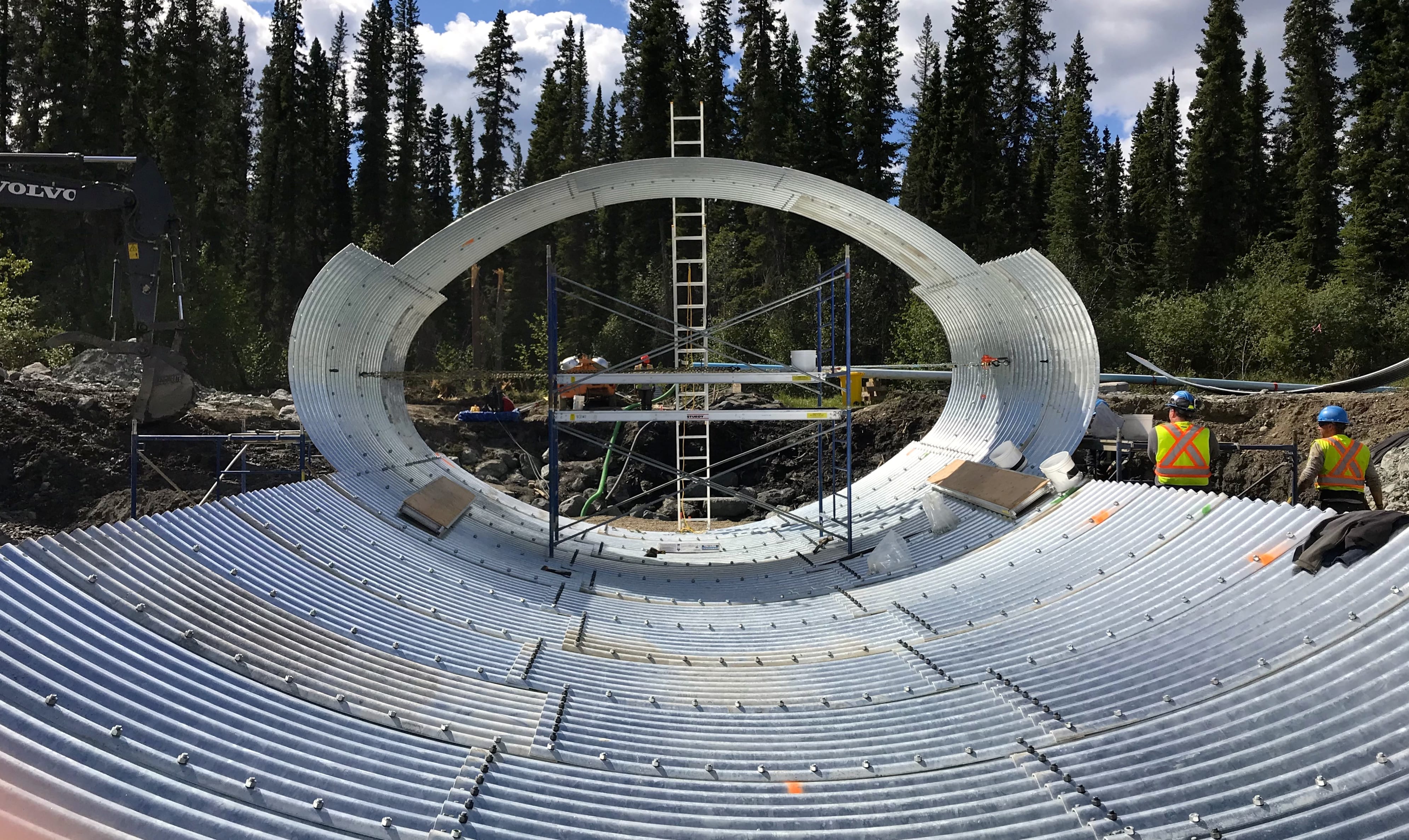 Assembly of Bolt-A-Plate Horizontal Ellipse culvert