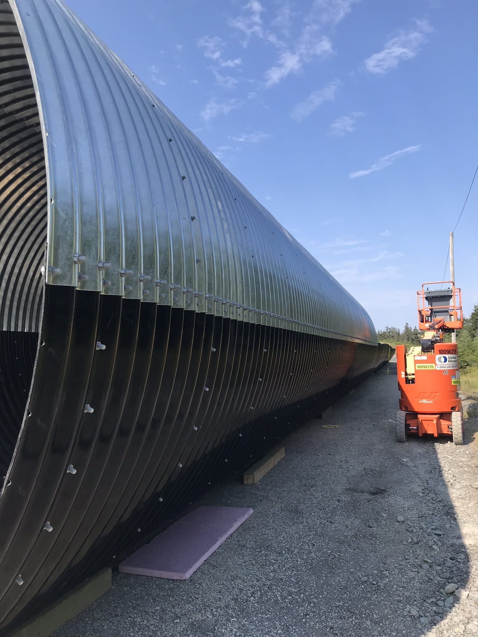 Close view of Bolt-A-Plate culvert replacement underway on NL TCH