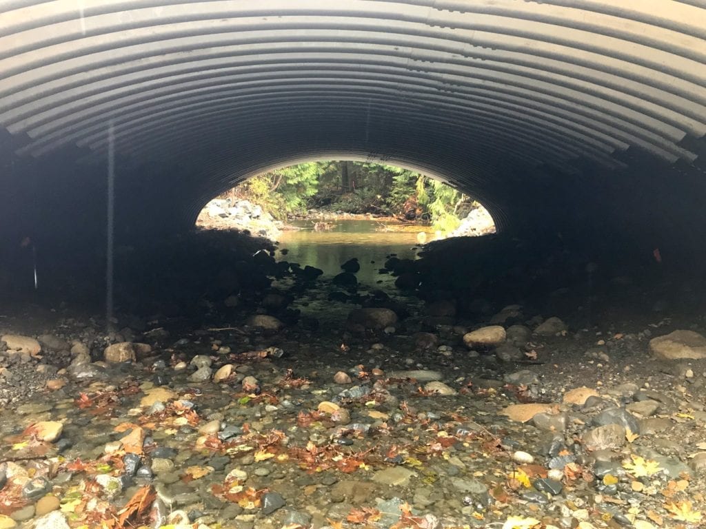 Interior view of final stream bed with better fish passage