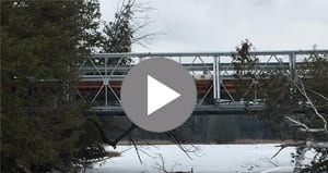 Modular Panel Bridge crane lift install, Kawartha Lakes, ON