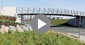 Pedestrian Bridge with MSE Retaining Wall Abutments, Victoria, BC