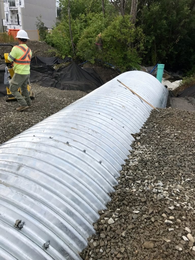 Backfilling of Bolt-A-Plate culvert replacement