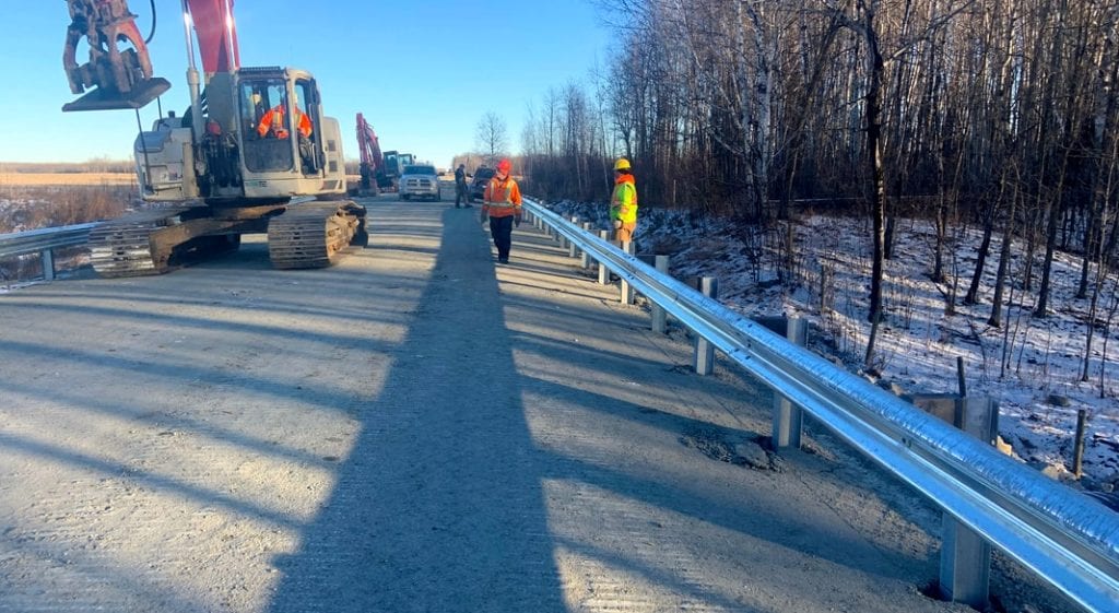 Completed road surface over Bolt-A-Plate culvert replacement project