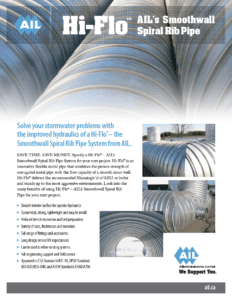 Hi-Flo Smoothwall Spiral Rib Pipe Brochure