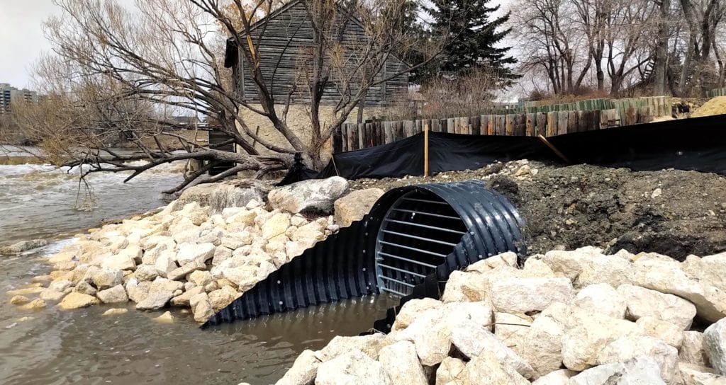 Polymer-Coated Bolt-A-Plate culvert in Winnipeg