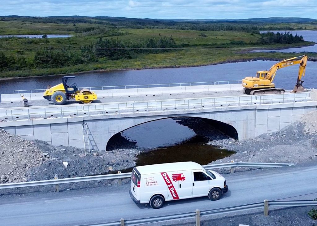 Aerial view of Super-Cor Box Culvert bridge replacement