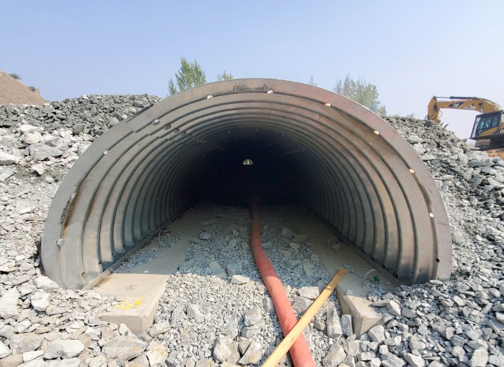 Bolt-A-Plate culvert under construction