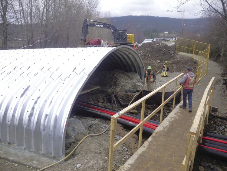 Construction view of Super-Cor GRS Bridge