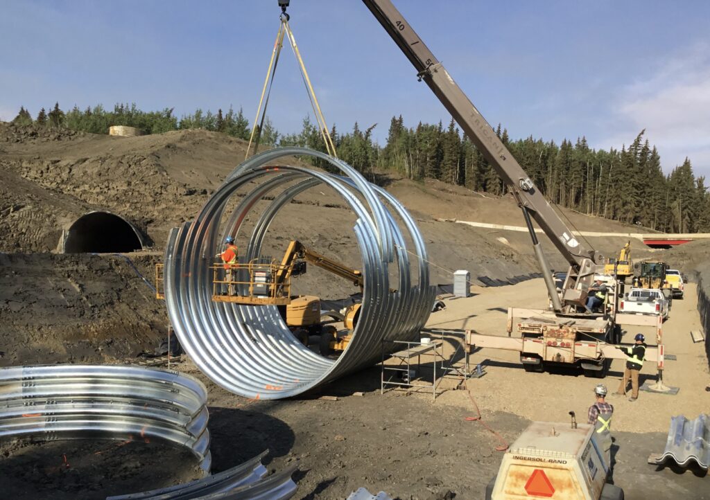 First few rings assembly of Super-Cor Round Culvert