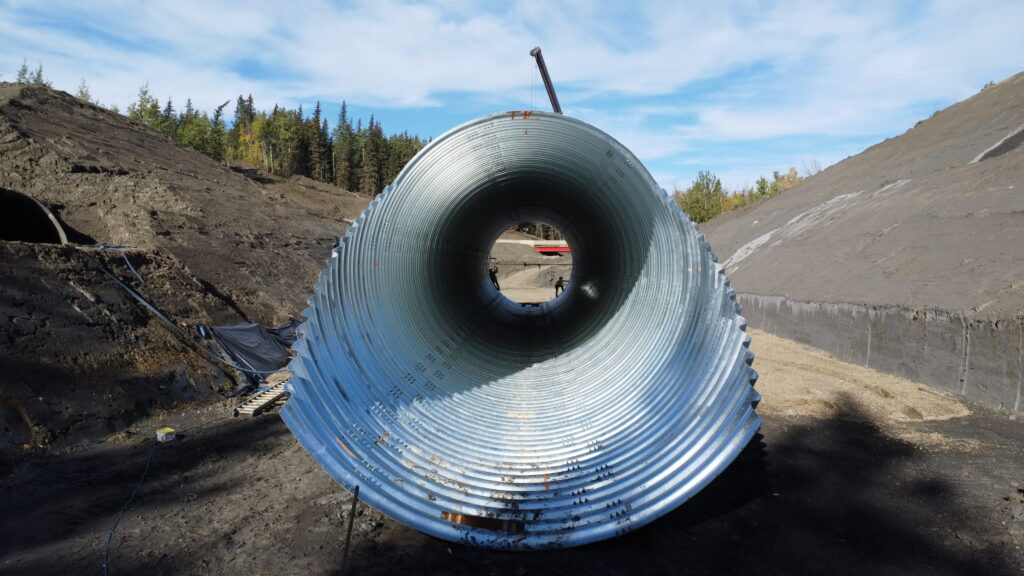 Step-bevel end of assembly of Super-Cor Round Culvert