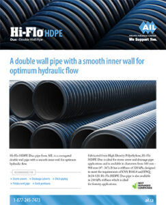 Hi-Flo HDPE Duo - Double Wall Pipe Product Sheet