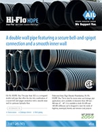 Hi-Flo HDPE Duo Tite - Bell End Double Wall Pipe Product Sheet