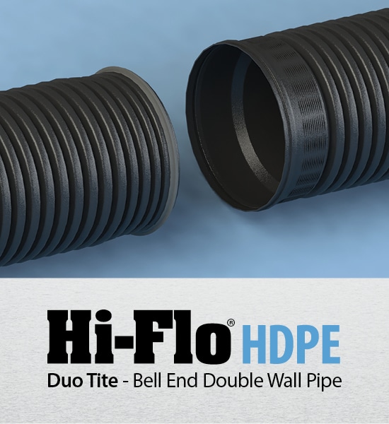 Hi-Flo HDPE Double Wall Pipe inventory at Sackville, NB plant