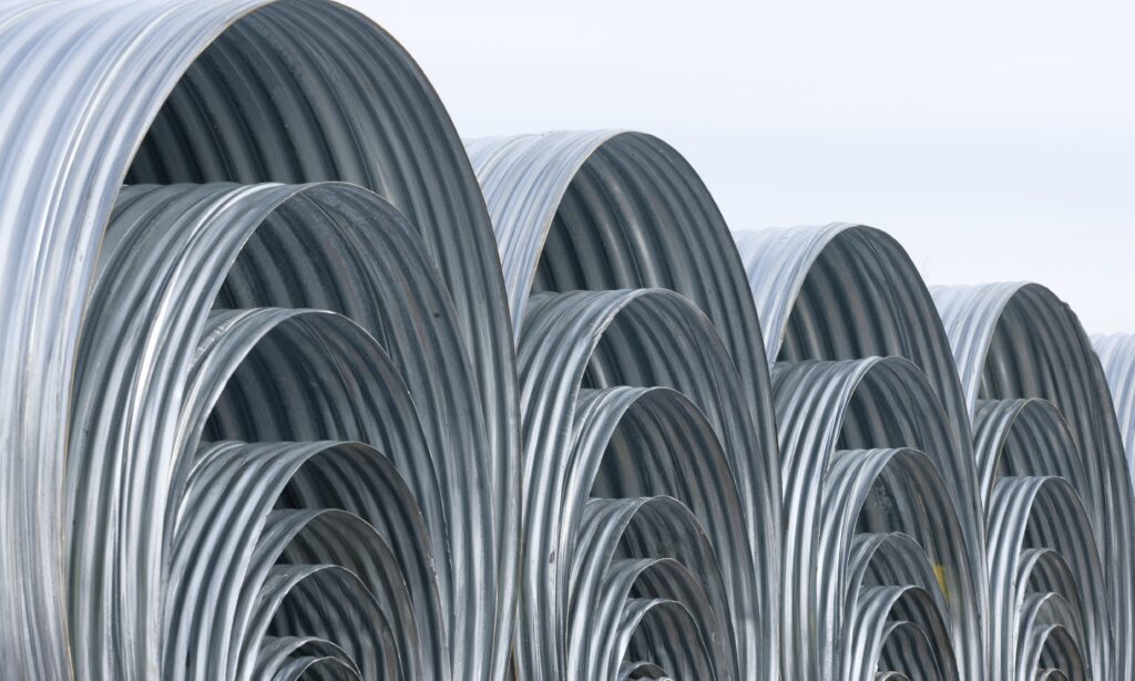 Corrugated steel pipe inventory