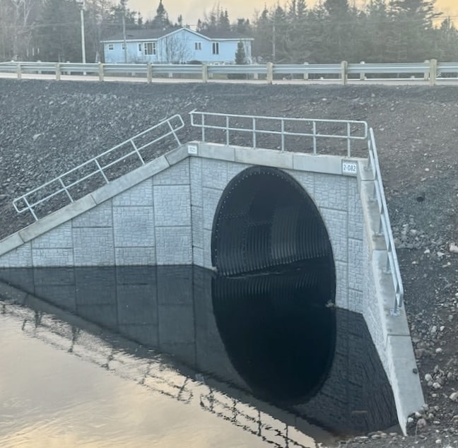 Angled view of Bolt-A-Plate stream crossing