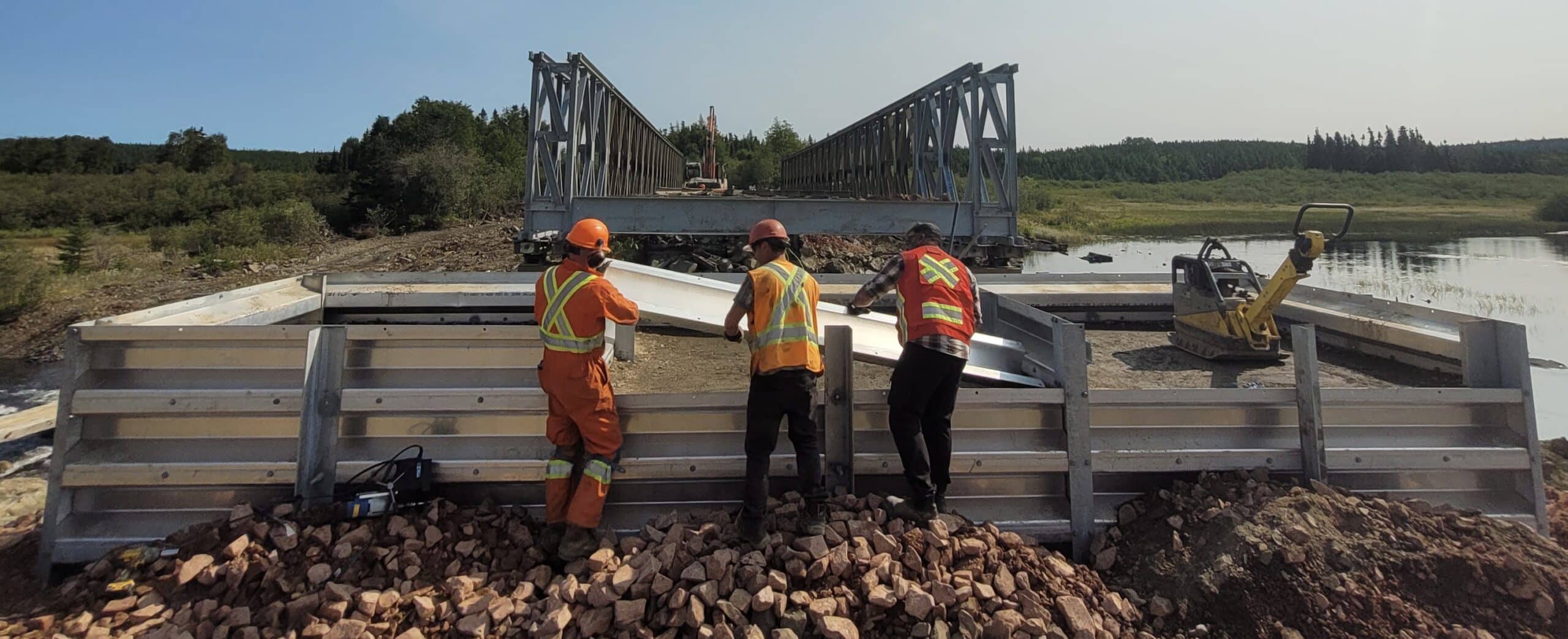 End view of Bolt-A-Bin abutment installation