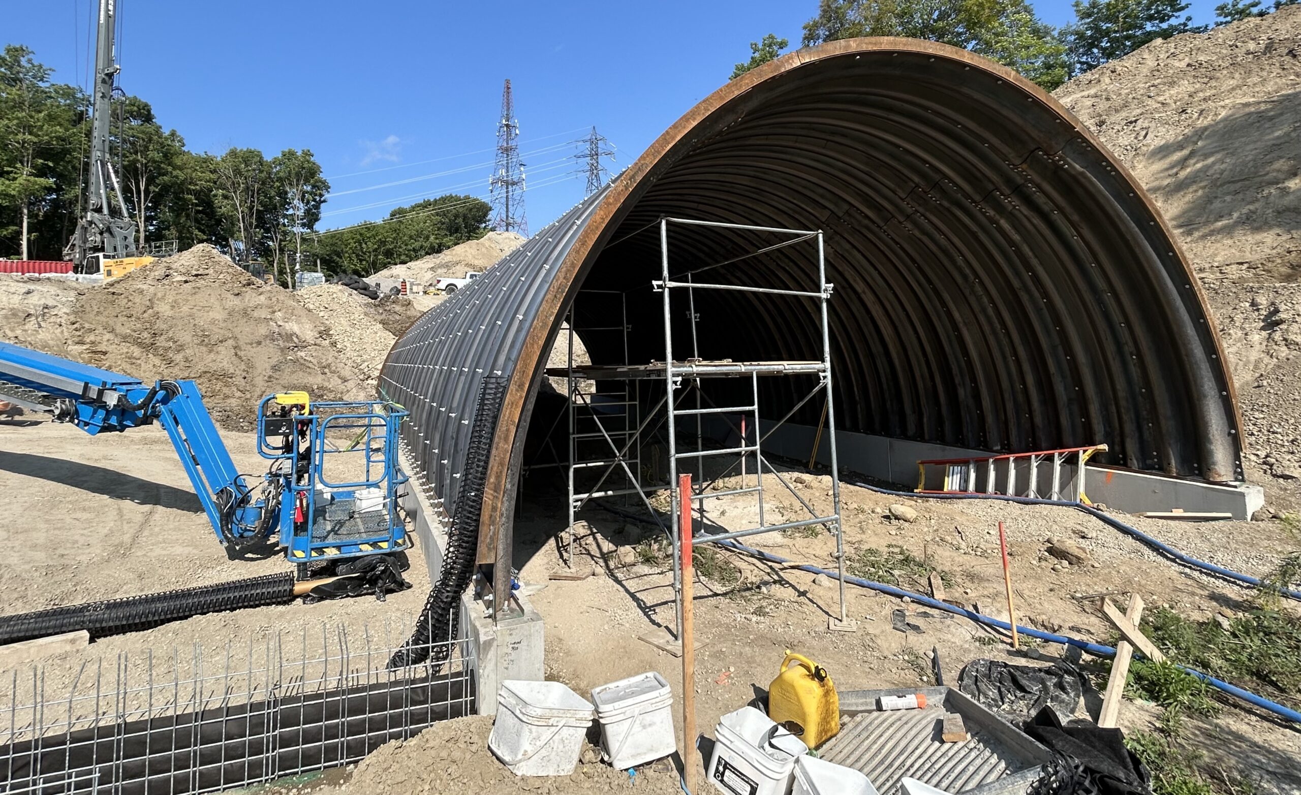 End view of Super-Cor temporary construction crossing