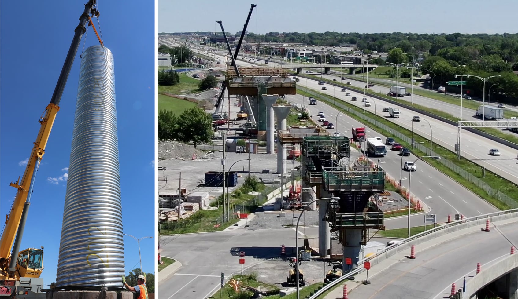 CSP caisson for an elevated LRT line