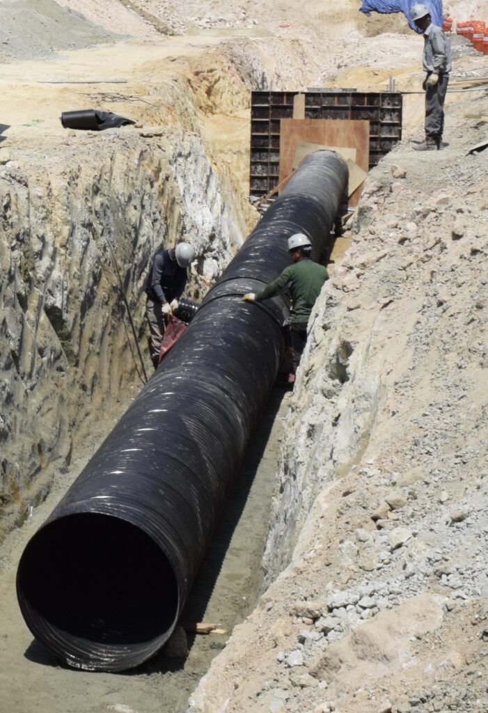 Installation-of-high performance laminate corrugated steel pipe