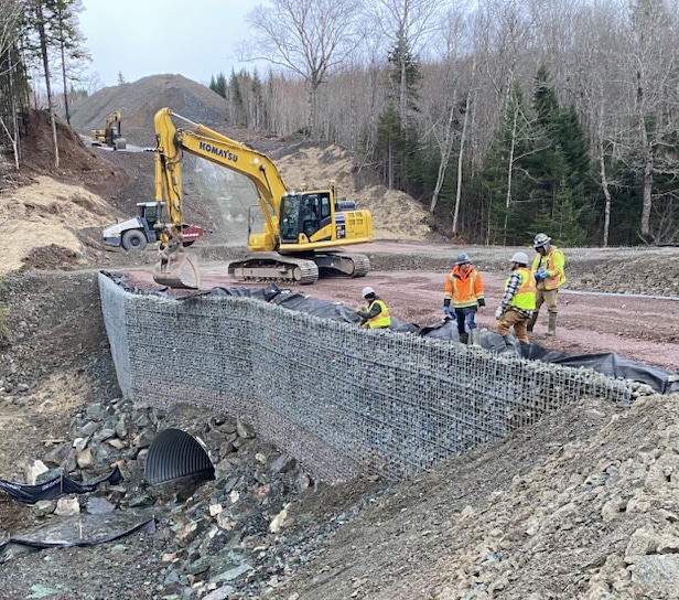 MSE Wire Wall for Bolt-A-Plate stream crossing