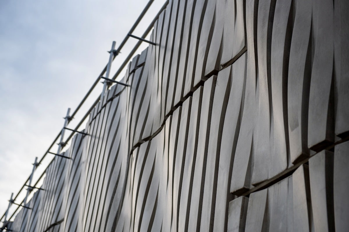 Detail view of MSE Precast Panel Wall design