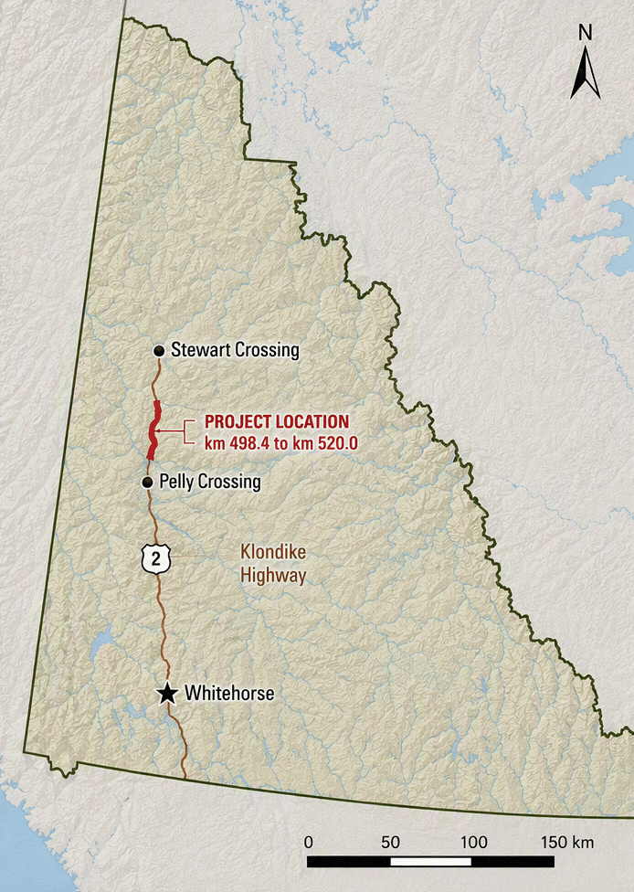map of Yukon showing location of project